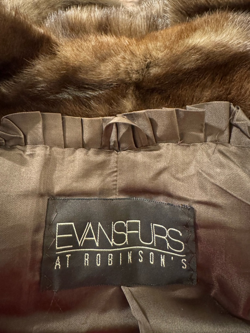 Vintage Classic Brown Full Length Mink Fur Coat - Picture 3 of 6